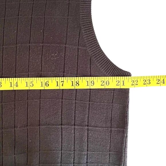 Visitor Poeta Moda Men 100% Silk Sweater Vest Size L Preppy Golf Business Casual - Picture 3 of 6